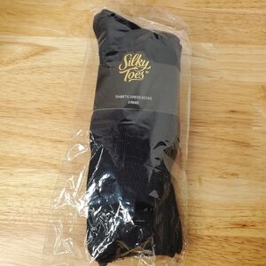 Silky Toes Mens Diabetic Crew Dress Socks 3 Pack Size US Shoe Size 4.5-7.5 NWT